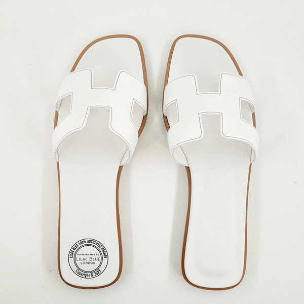 Hermès Oran Sandals White