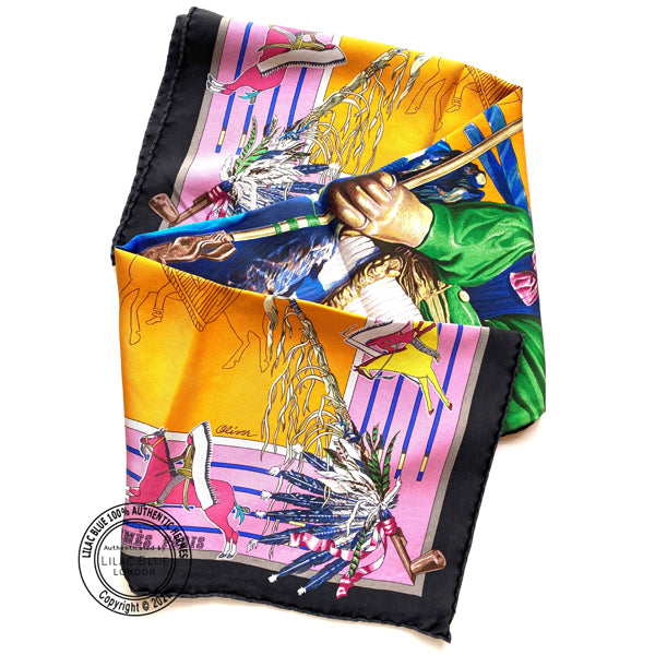 Hermès Scarf 90cm Pani La Shar Pawnee Wash