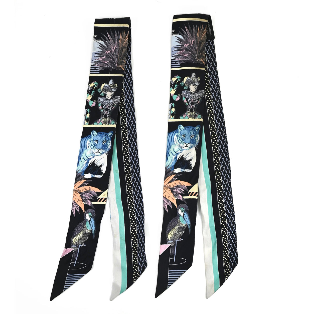 Hermès Twilly Grand Theatre Nouveau. Noir/Bleu/Vert - Preloved