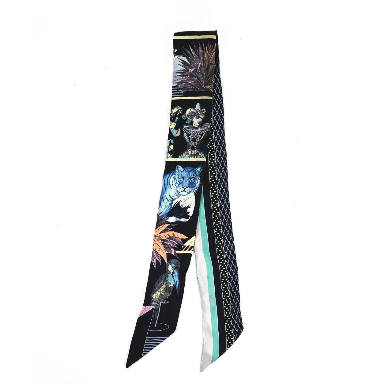 Hermès Twilly Grand Theatre Nouveau. Noir/Bleu/Vert - Preloved