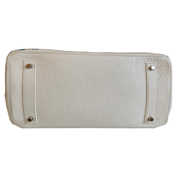 Hermès Birkin 42cm White JPG Shoulder Clemence PHW - Preloved