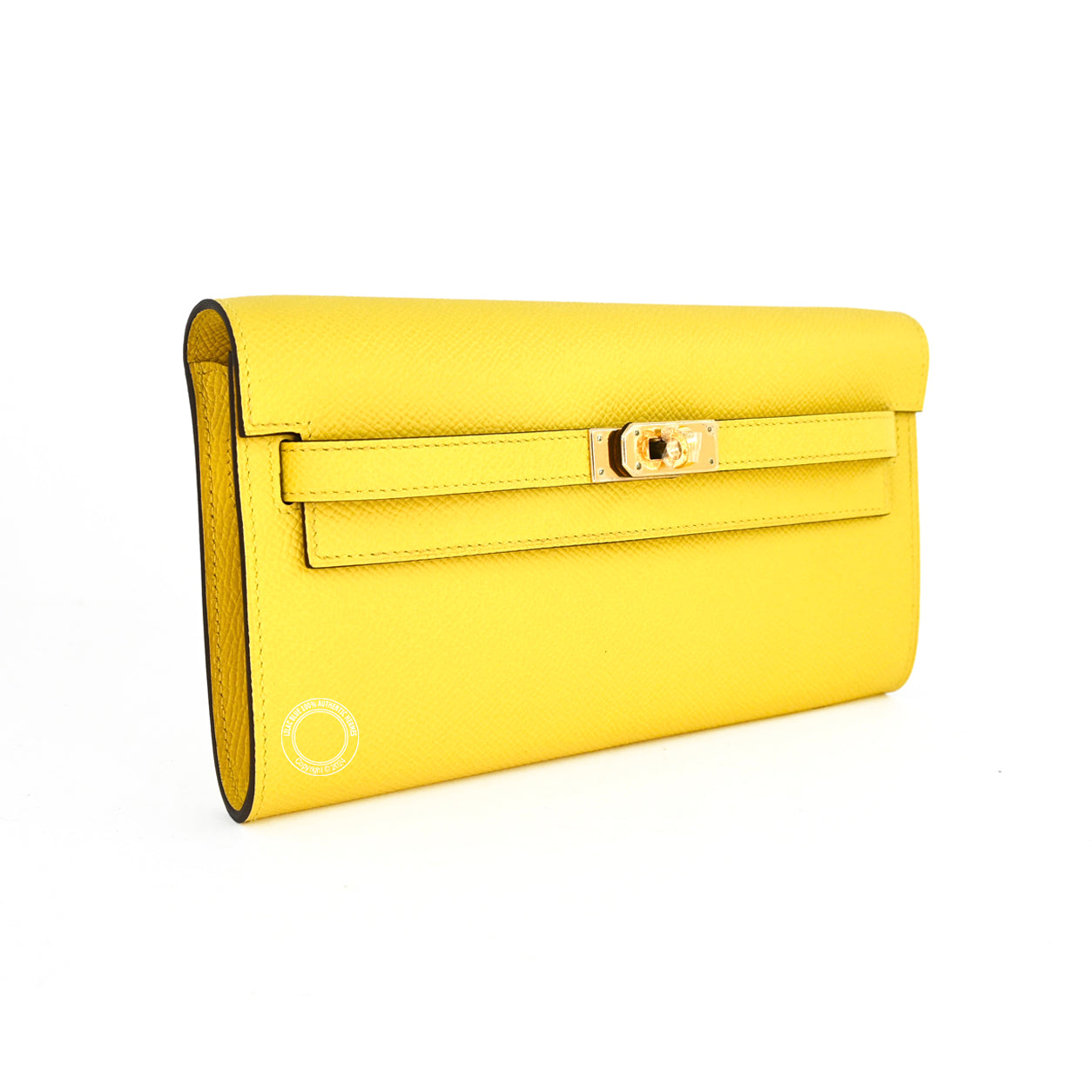 Hermès Kelly 20cm Wallet to Go Jaune de Naples Epsom GHW