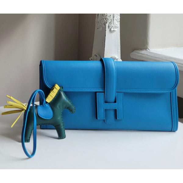 Hermès Jige Elan 29cm Bleu Zanzibar Swift