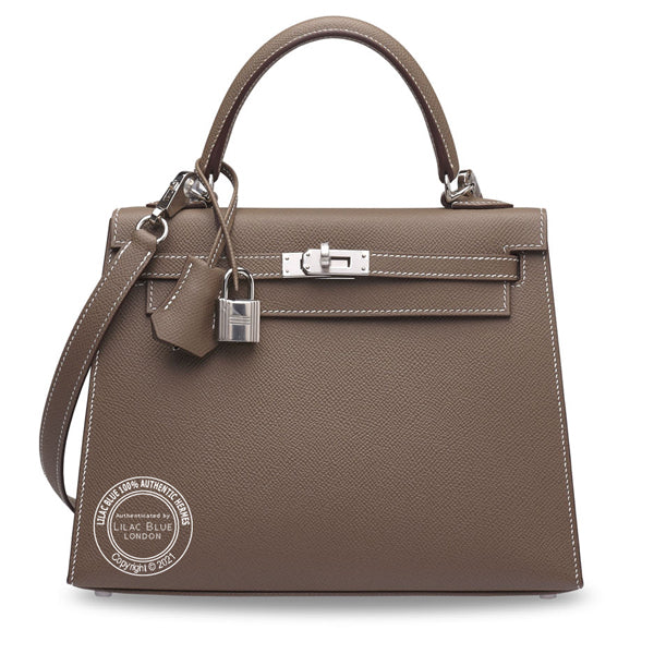 Hermès Kelly 25cm Etoupe Epsom PHW