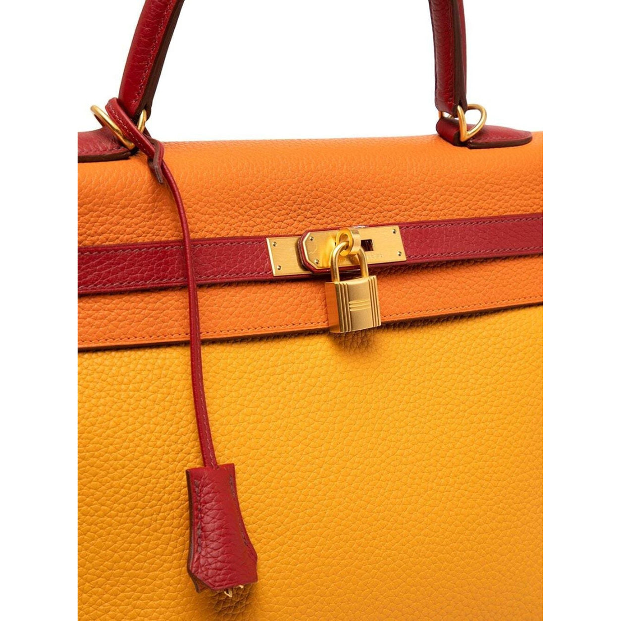 Hermès Kelly 35cm Tri Colour Togo PBHW - Preloved