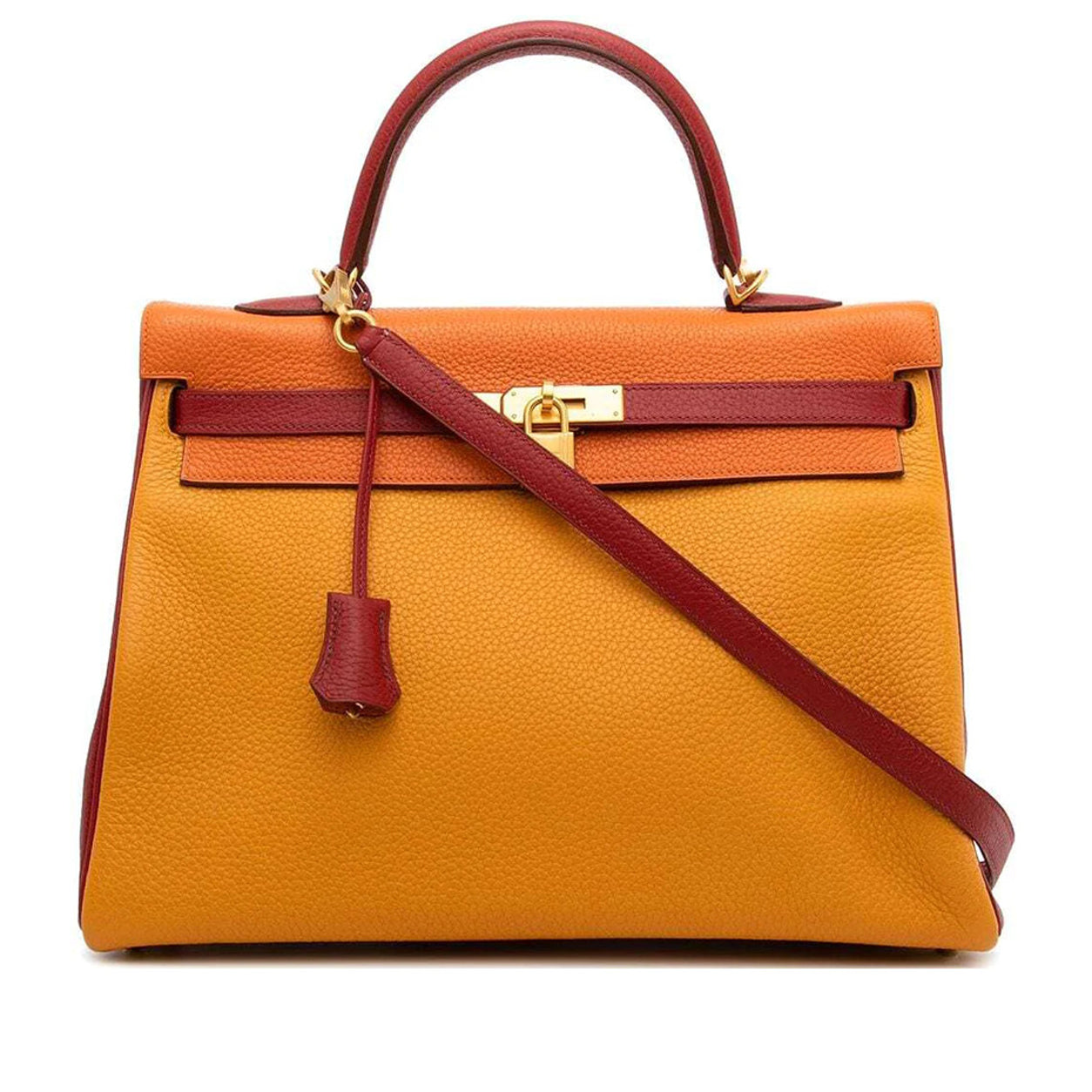 Hermès Kelly 35cm Tri Colour Togo PBHW - Preloved