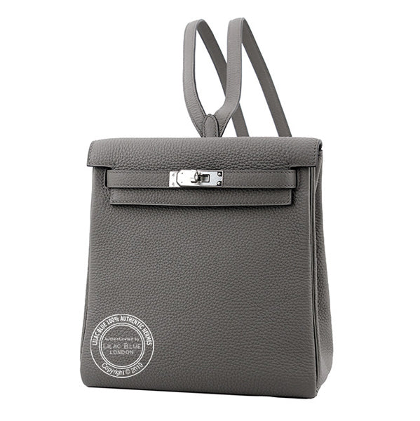 Hermès Kelly A Dos Etain Clemence PHW