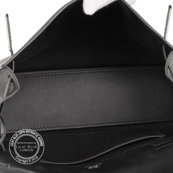 Hermès Kelly Danse Black Swift PHW - Preloved
