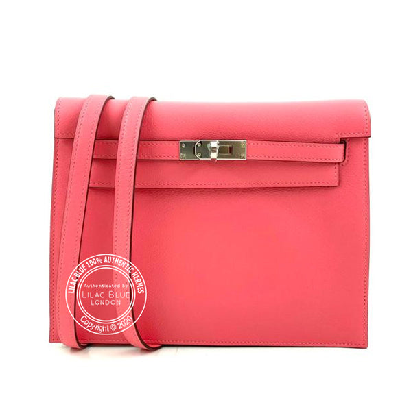 Hermès Kelly Danse Rose Azalee Evercolor PHW