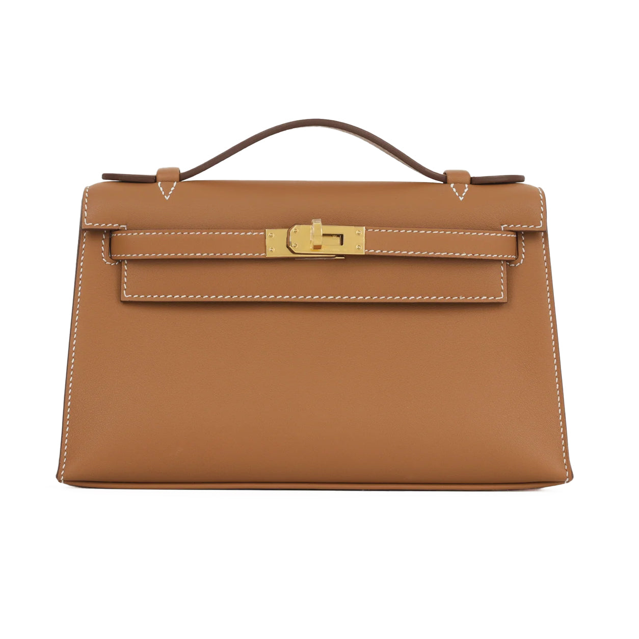 Hermès Kelly 22cm Gold Pochette Swift GHW