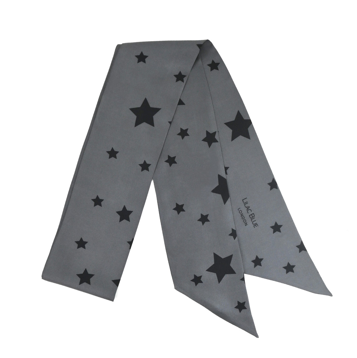 Stars Maxi Twilly - Dark Grey & Black