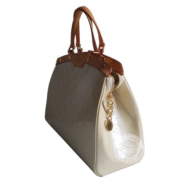 Louis Vuitton Brea MM Blanc Corail Monogram Vernis
