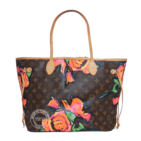 Louis Vuitton Stephen Sprouse Neverfull Floral MM - Preloved