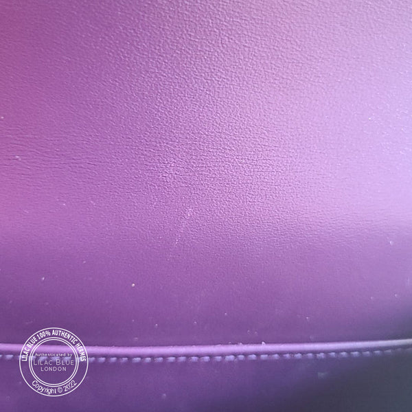 Hermes Constance 18cm Amethyst Shiny Croc PHW/Enamel - Preloved