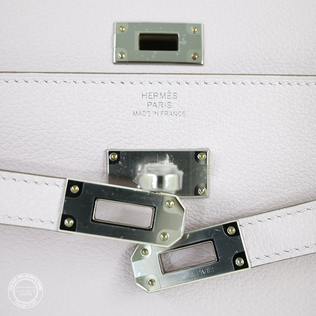 Hermès Kelly 20cm Wallet to Go Mauve Pale Evercolor PHW