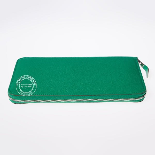 Hermès Azap Wallet in Menthe. Chevre Mysore