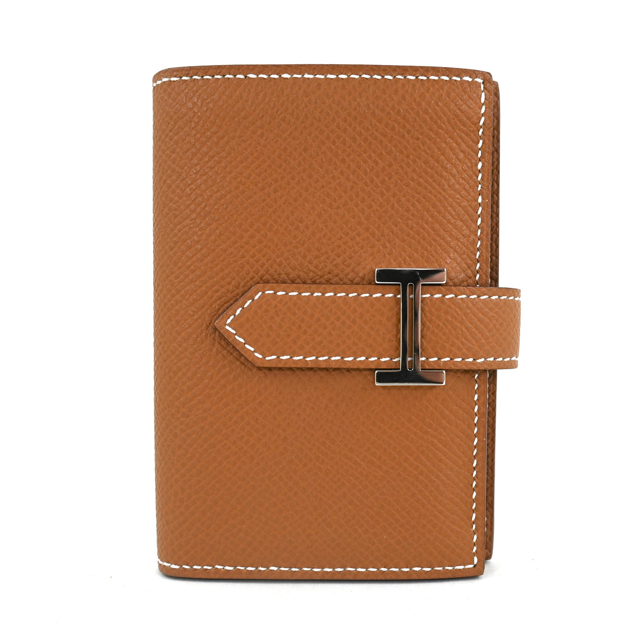 Hermès Bearn Mini Wallet. Gold. Epsom. PHW