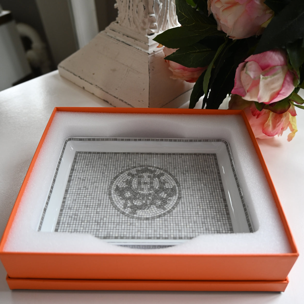 Hermès Mosaique au 24 Tray Gold/Silver