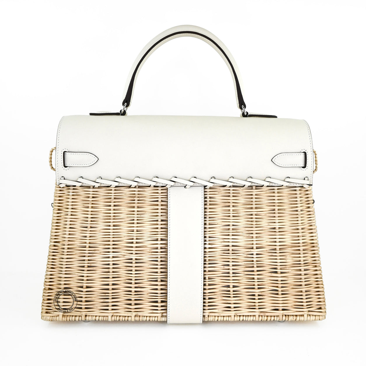 Hermès Kelly 35cm Nata Picnic Swift/Osier PHW