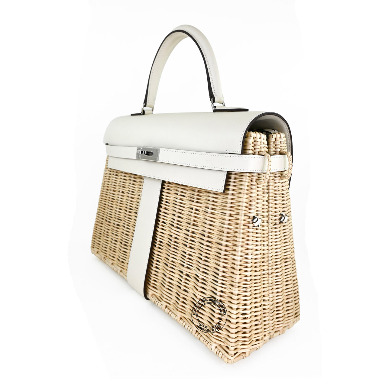 Hermès Kelly 35cm Nata Picnic Swift/Osier PHW