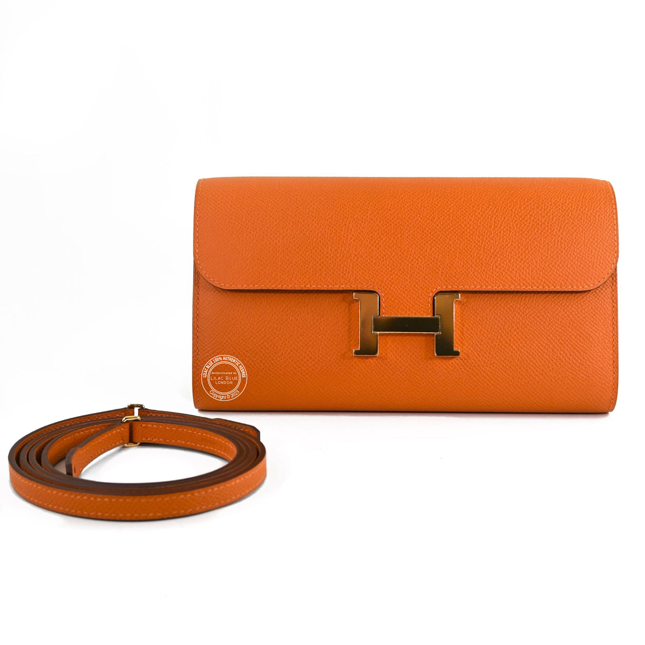 Hermes Constance Wallet To Go Orange Epsom GHW