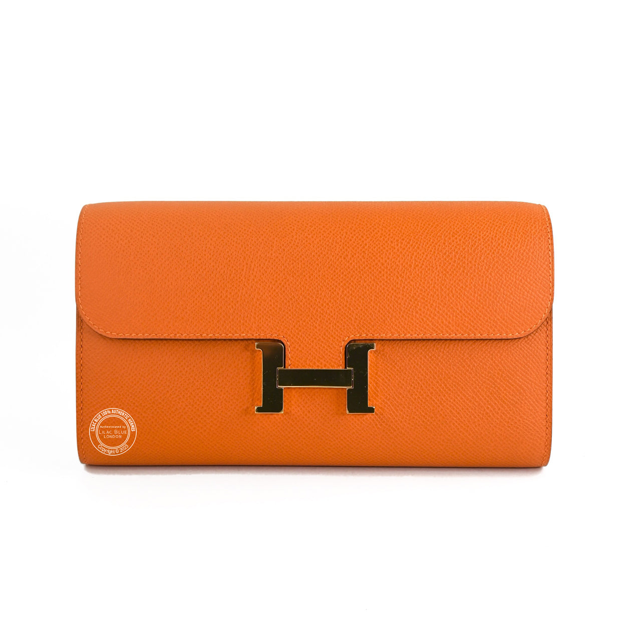Hermes Constance Wallet To Go Orange Epsom GHW