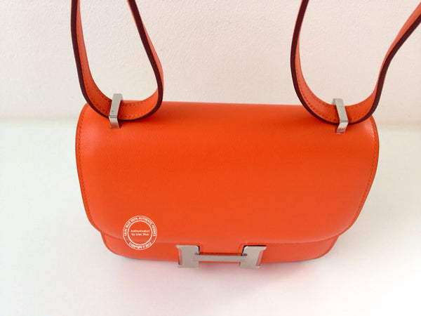 Hermès Constance 18cm Orange Epsom PHW