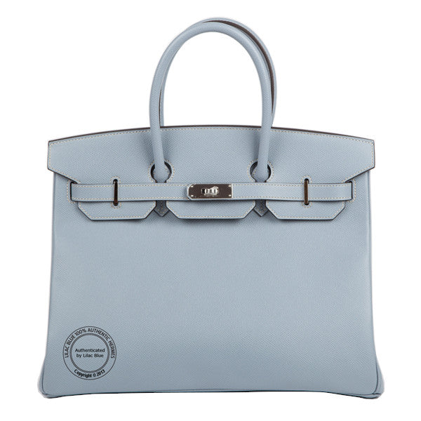 Hermès Birkin 35cm Bleu Lin Epsom PHW