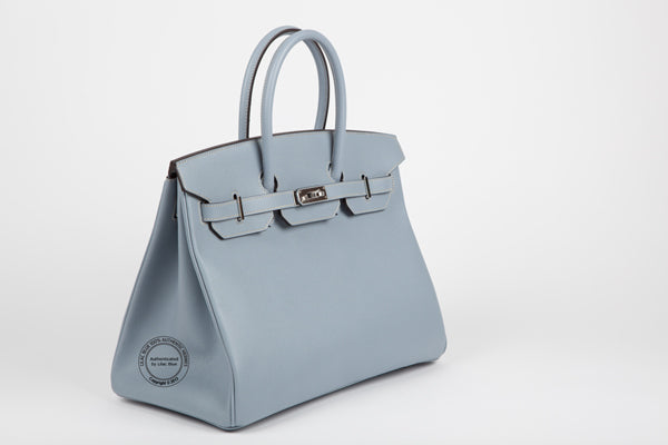 Hermès Birkin 35cm Bleu Lin Epsom PHW