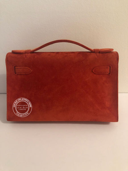 Hermès Kelly 22cm Red Mini Pochette Veau Doblis GHW - Vintage