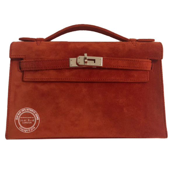 Hermès Kelly 22cm Red Mini Pochette Veau Doblis GHW - Vintage