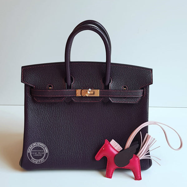 Hermès Birkin 25cm Raisin/Rouge Grenat HSS Chevre RGHW