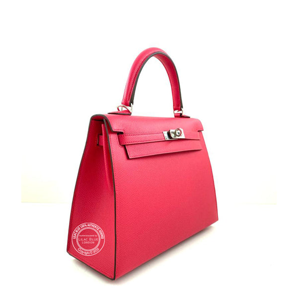 Hermès Kelly 25cm Rose Extreme Epsom PHW