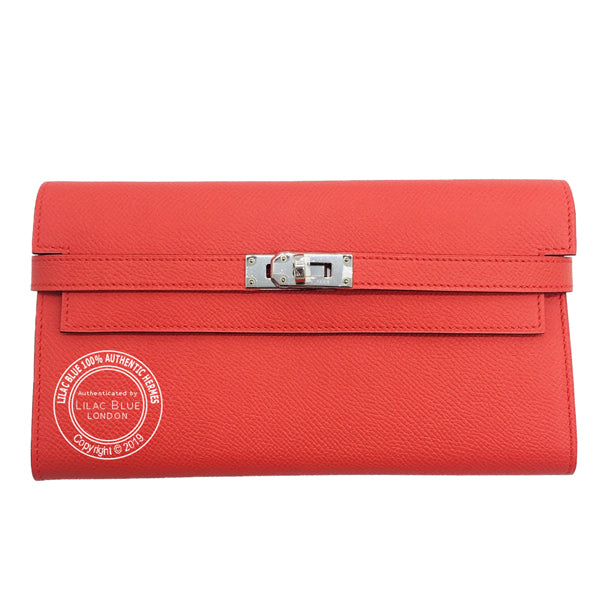Hermès Kelly Wallet in Rose Jaipur Epsom PHW