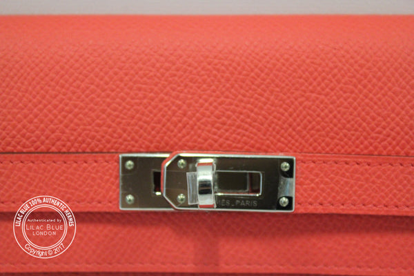 Hermès Kelly Wallet in Rose Jaipur Epsom PHW