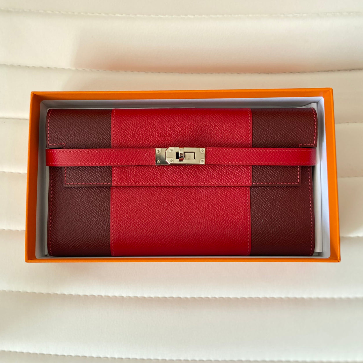 Hermès Kelly Wallet Flag Rouge Casaque/Rouge H Epsom PHW