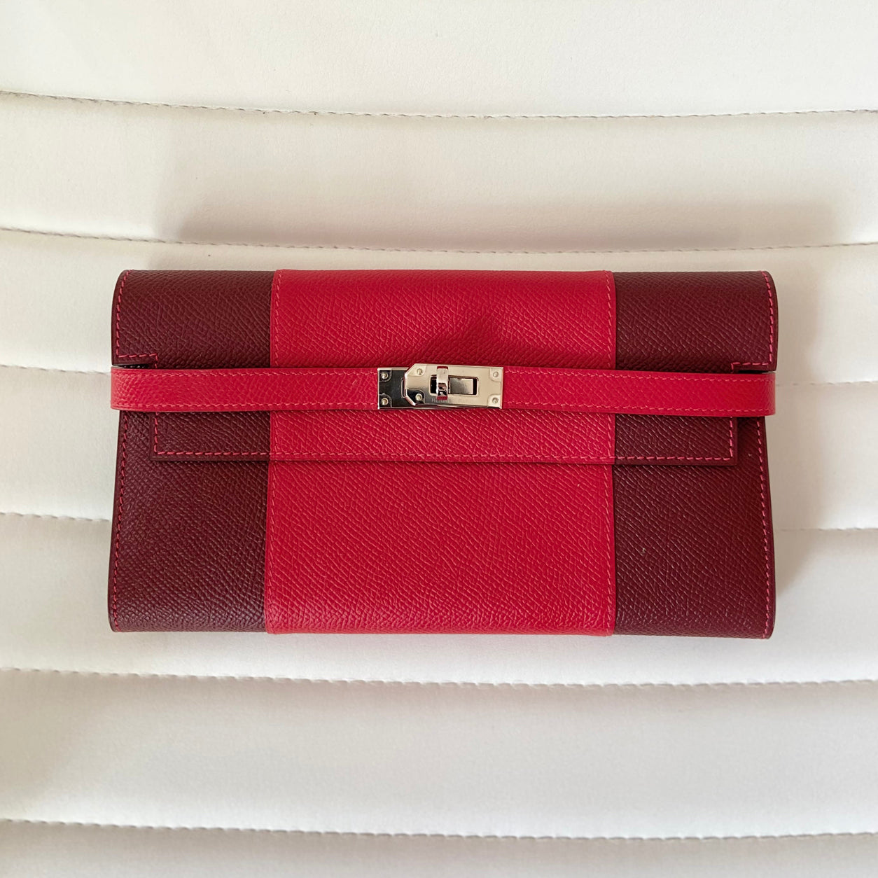 Hermès Kelly Wallet Flag Rouge Casaque/Rouge H Epsom PHW