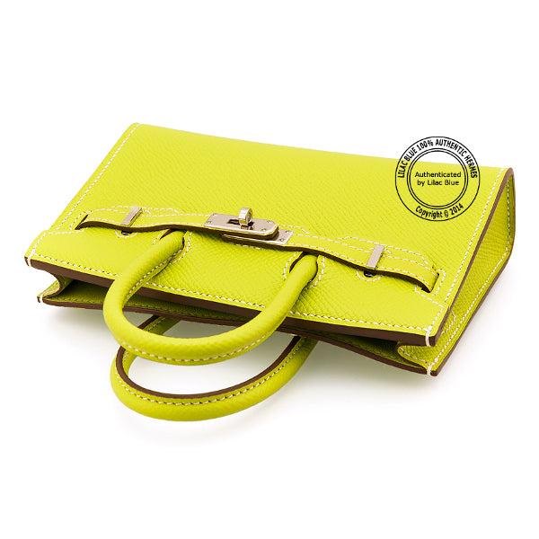 Tiny Birkin Lime Epsom Palladium