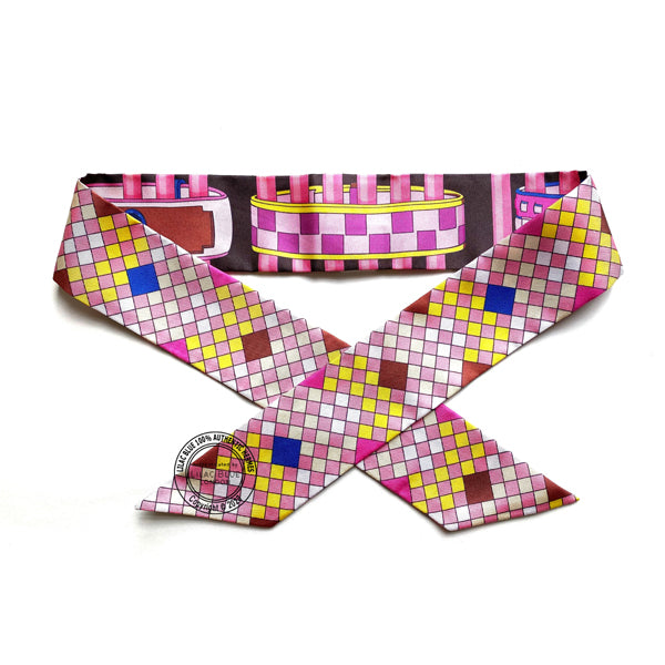 Hermès Twilly Colliers de Chiens. Rose, Bleu Roi, Eben (single)