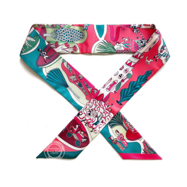 Hermès Twilly Exposition Universelle. Rose Vif, Menthol, Bordeaux (pair)