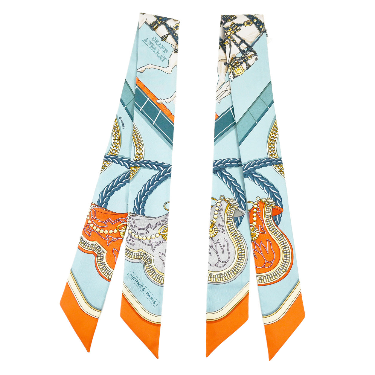 Hermès Twilly Grand Apparat. Argile Clair, Orange, Jaune