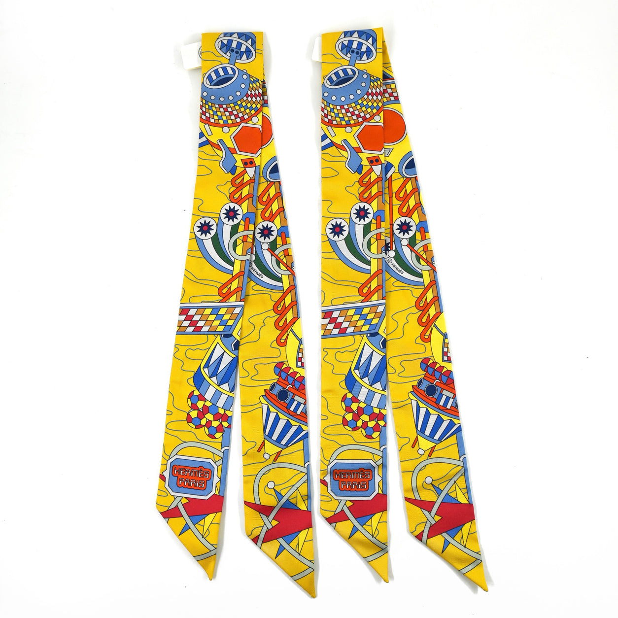 Hermès Twilly Odyssey. Jaune Vif/Bleu