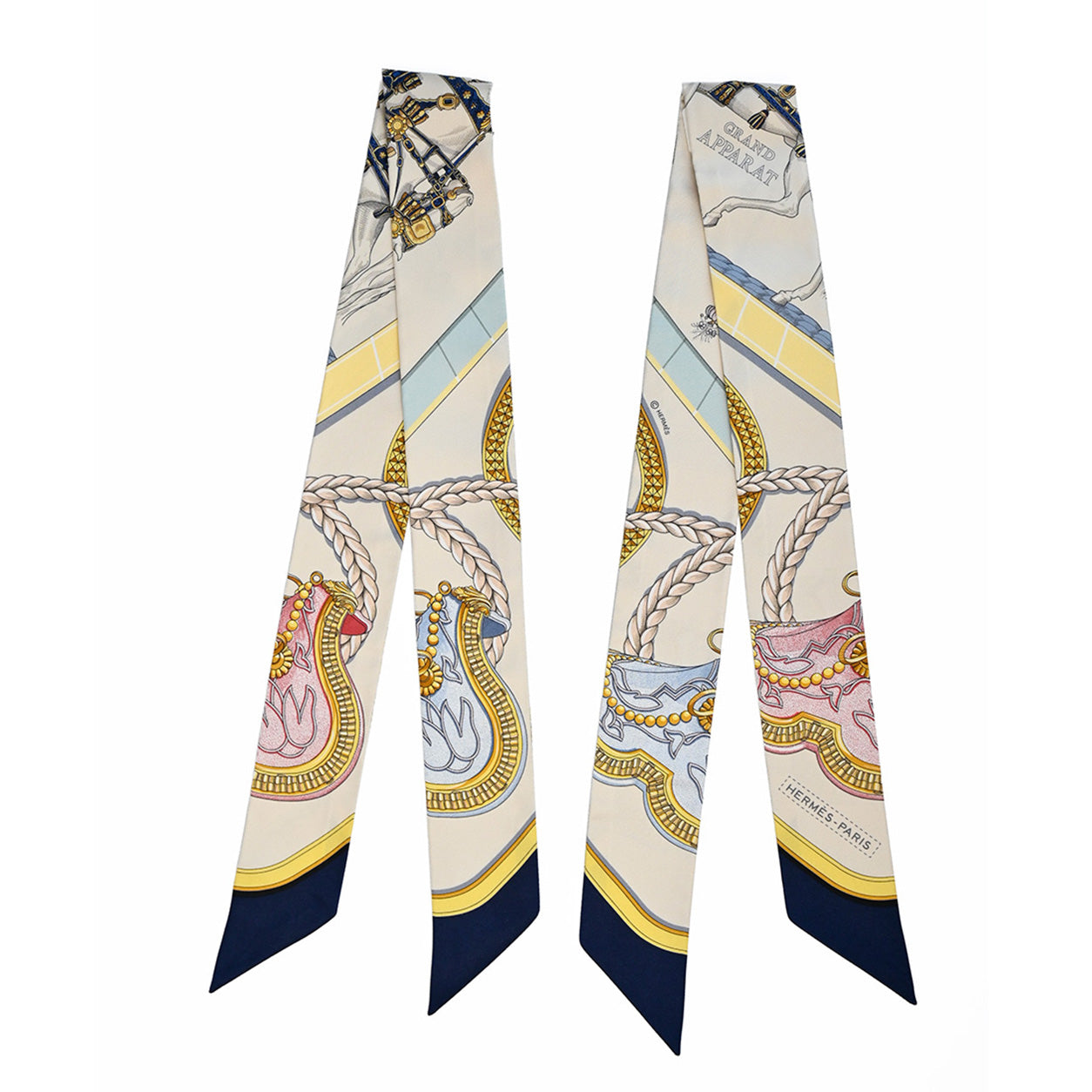 Hermès Twilly Grand Apparat. Ivoire/Rose/Marine