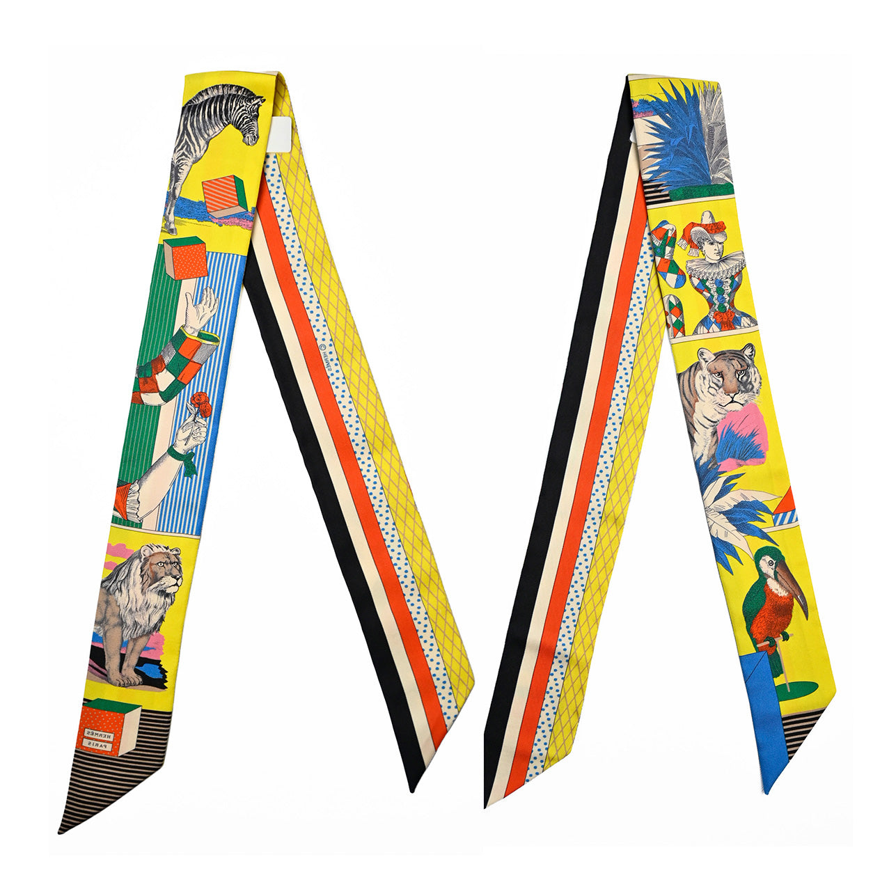 Hermès Twilly Grand Theatre Nouveau. Jaune Vif/Vert/Rouge