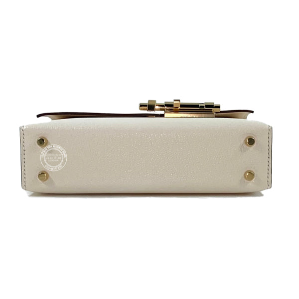 Hermès Verrou Chaine Mini Nata Chevre GHW