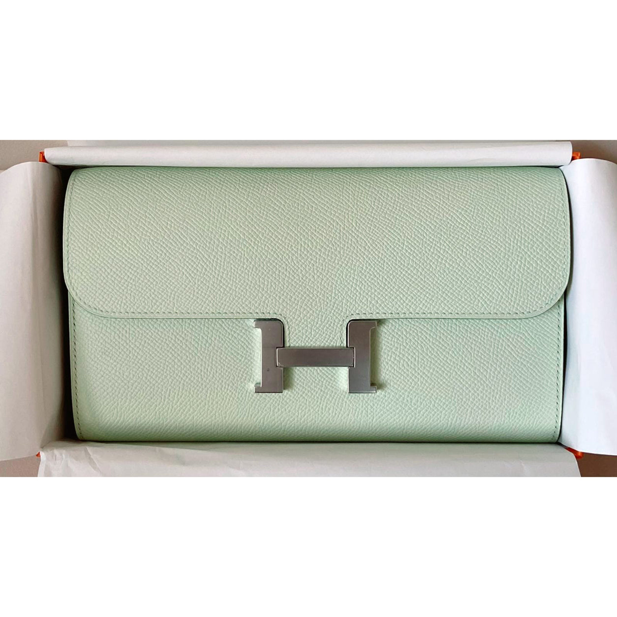 Hermès Constance Wallet To Go Vert Fizz Epsom PHW