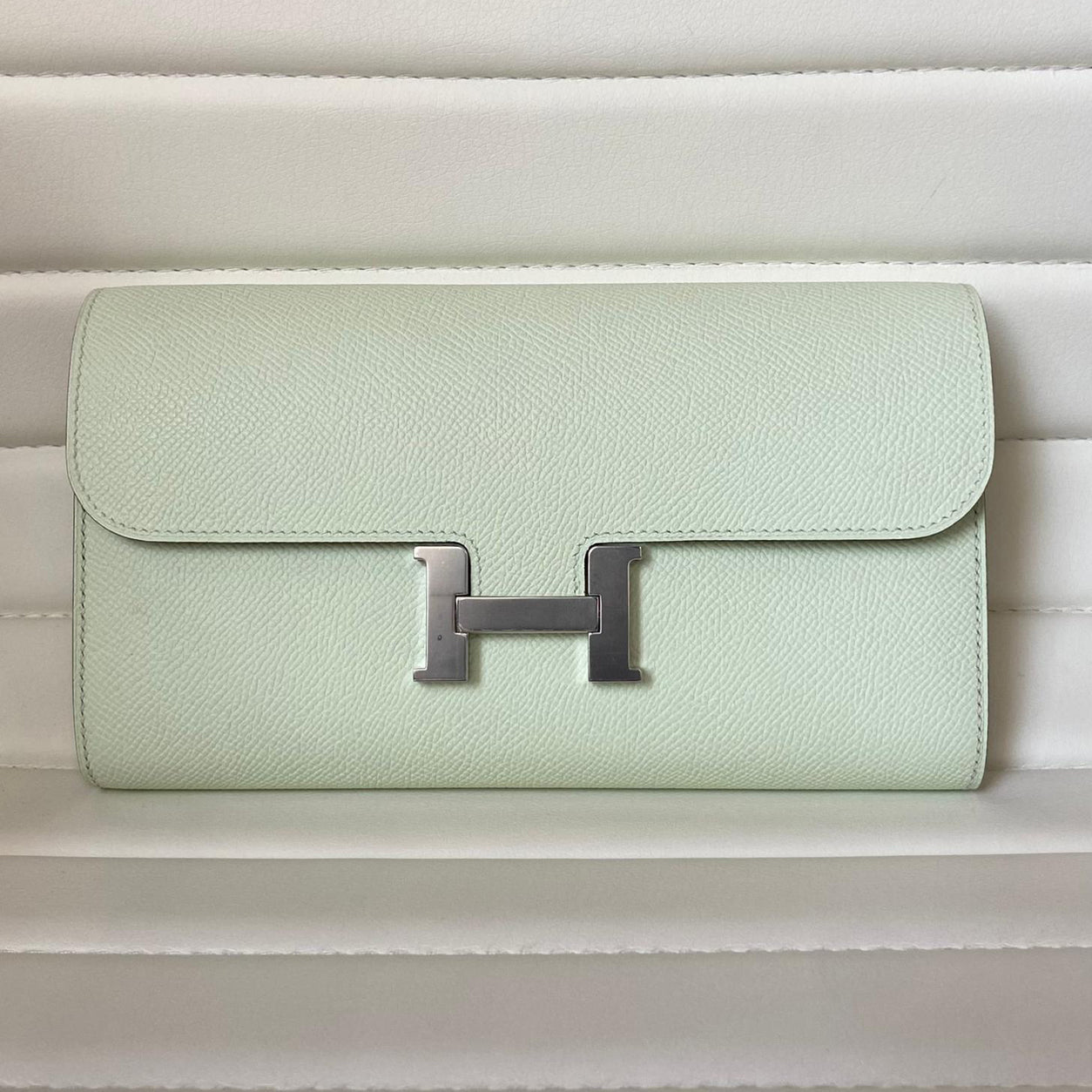 Hermès Constance Wallet To Go Vert Fizz Epsom PHW
