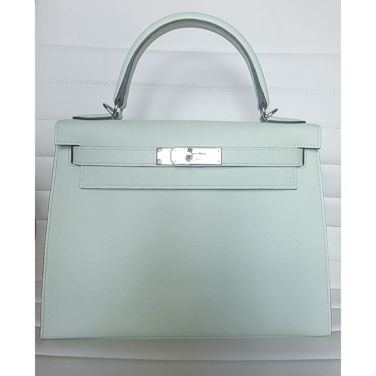 Hermes Kelly 28cm Vert Fizz Epsom PHW