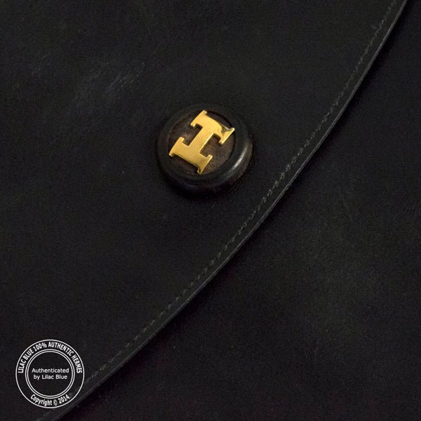 Hermes Rio Envelope Clutch Black Box - Vintage