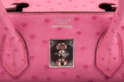 Hermès Birkin 35cm Fuschia Ostrich PHW - Preloved